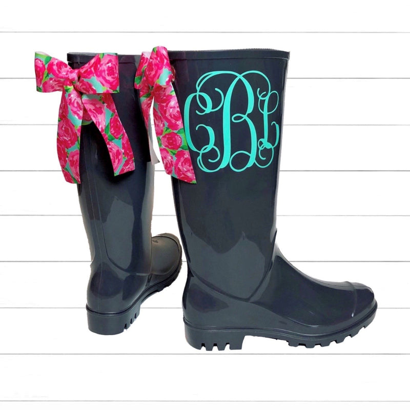 Monogram hotsell rain boots